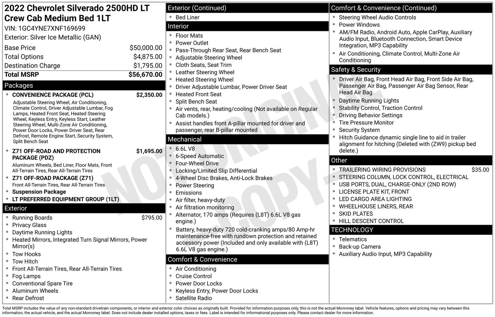 Used 2022 Chevrolet Silverado 2500 LT w/ Convenience Package AWD/4WD image 14