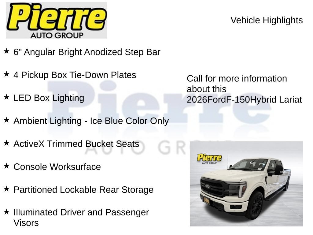 Certified 2026 Ford F150 Lariat w/ Equipment Group 502A High AWD/4WD image 24