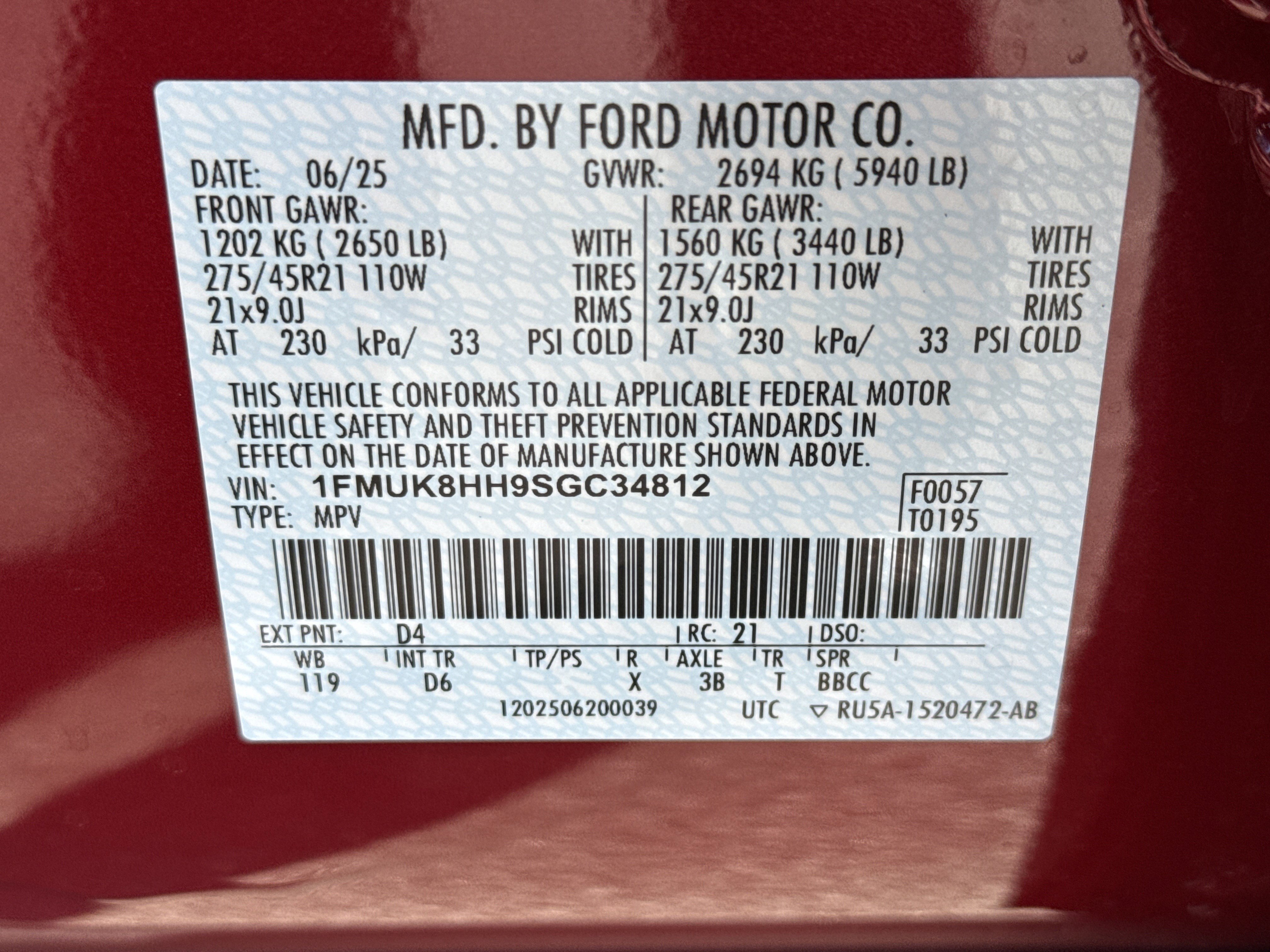 Used 2025 Ford Explorer Platinum w/ LUX Leather Package image 39