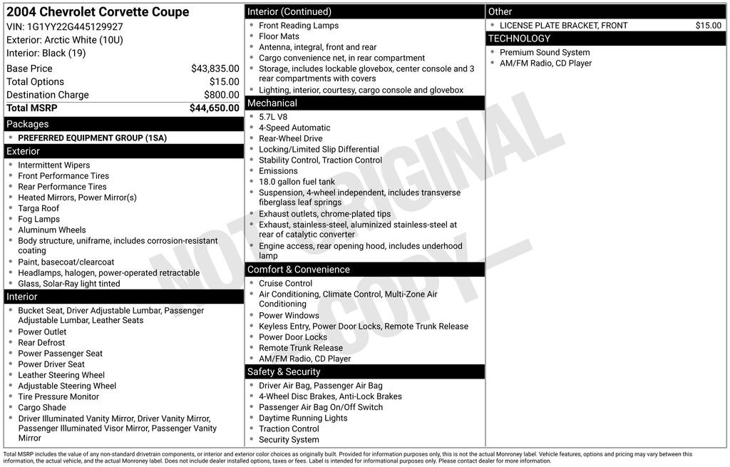 Used 2004 Chevrolet Corvette Coupe image 5