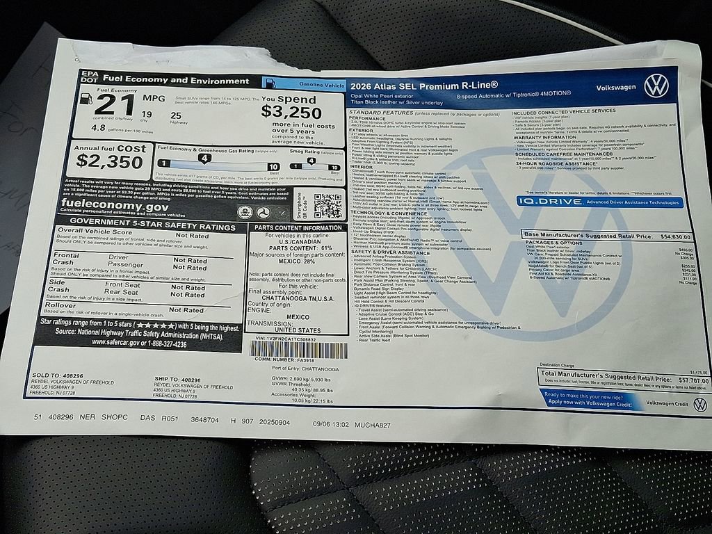 New 2026 Volkswagen Atlas SEL Premium R-Line image 16