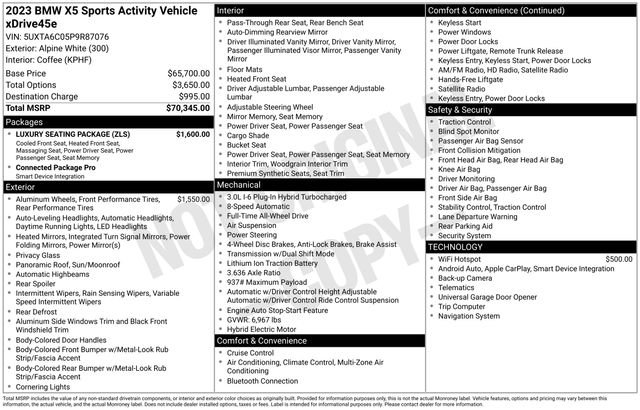 Certified 2023 BMW X5 xDrive45e w/ Luxury Seating Package image 11
