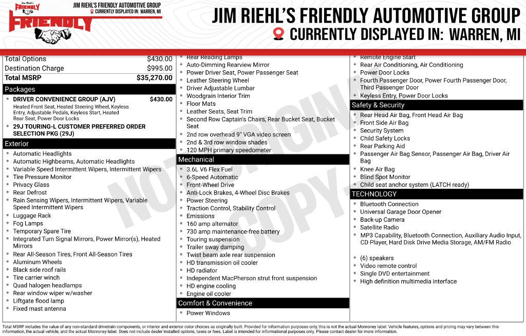 Used 2013 Chrysler Town & Country Touring-L w/ Driver Convenience Group