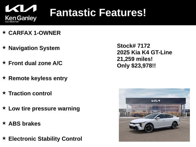 Certified 2025 Kia K4 EX w/ GT-Line Sunroof Package FWD image 2