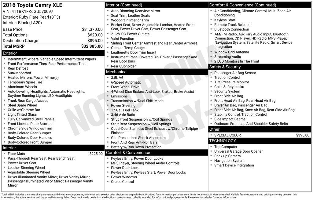 Used 2016 Toyota Camry XLE image 32