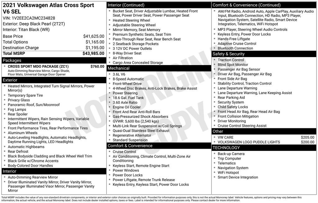 Used 2021 Volkswagen Atlas Cross Sport SEL w/ Cross Sport MDO Package image 11