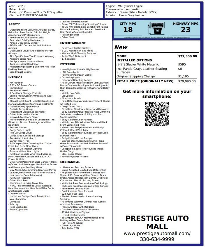 Used 2023 Audi Q8 Premium Plus AWD/4WD image 6
