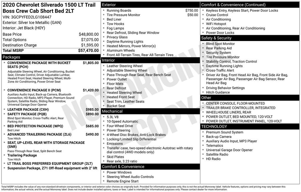 Used 2020 Chevrolet Silverado 1500 LT Trail Boss image 23