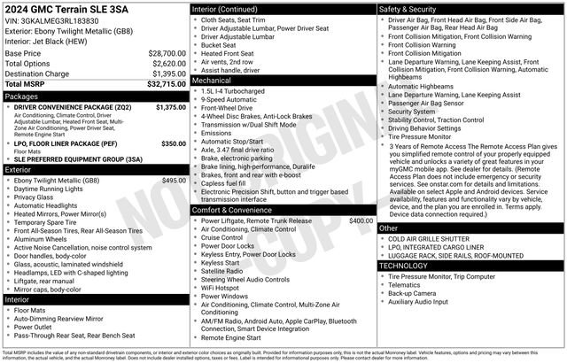 Certified 2024 GMC Terrain SLE w/ Driver Convenience Package FWD image 7