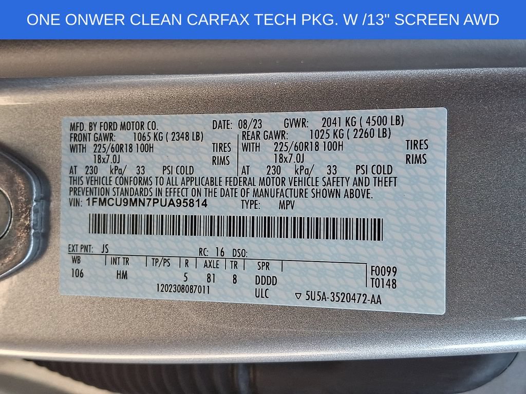 Used 2023 Ford Escape ST-Line w/ Tech Pack #1 AWD/4WD image 27