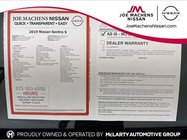 Used 2019 Nissan Sentra S w/ Appearance Package image 31