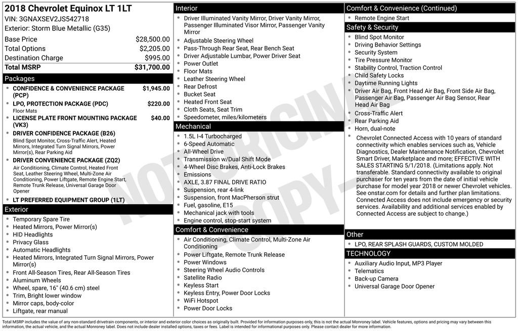 Certified 2018 Chevrolet Equinox LT image 4