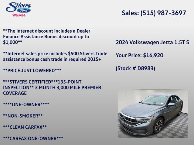 Used 2024 Volkswagen Jetta S FWD image 8