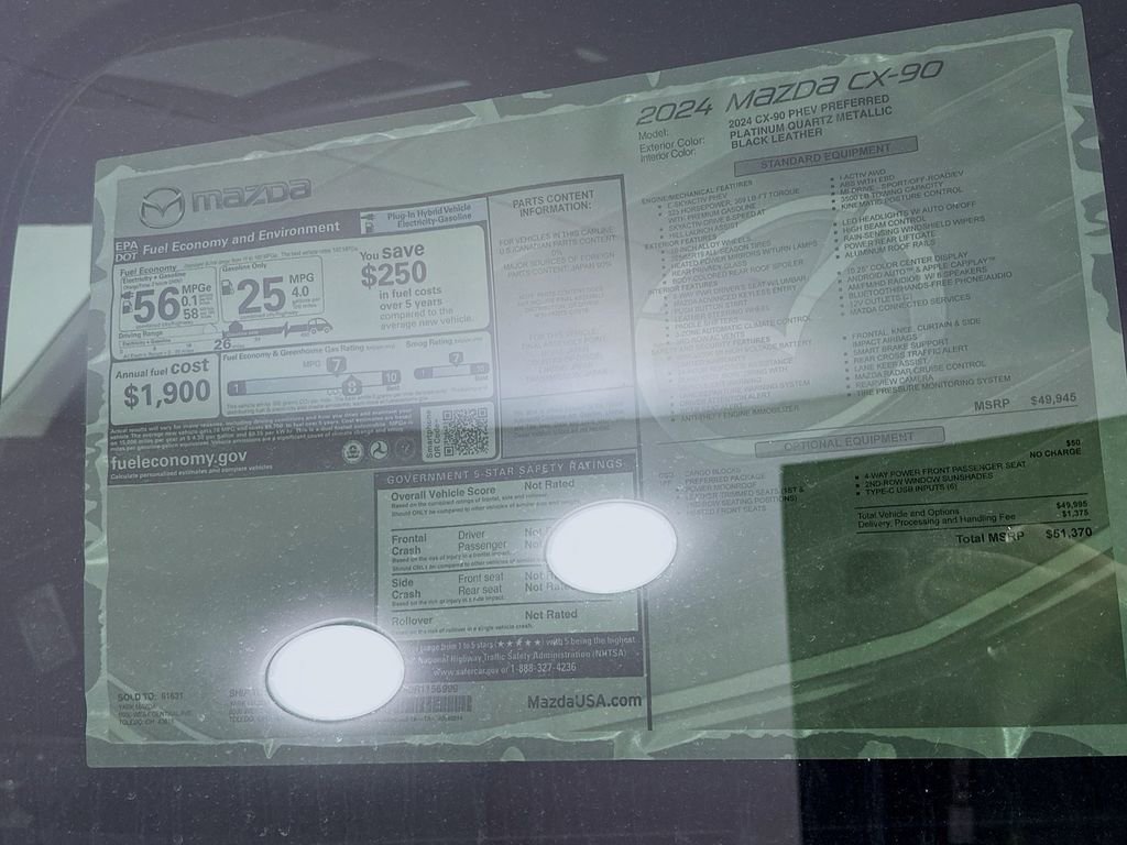 Certified 2024 MAZDA CX-90 Plug-In Hybrid w/ Preferred image 11