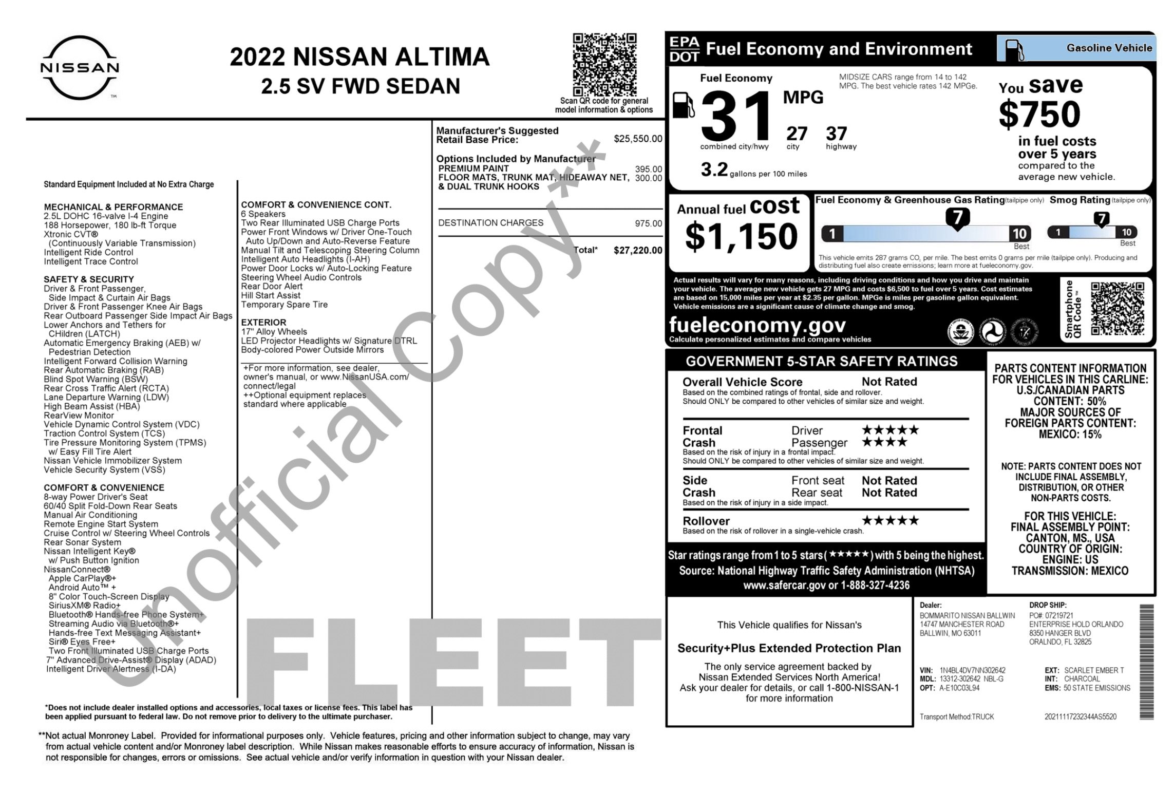 Used 2022 Nissan Altima 2.5 SV FWD image 2