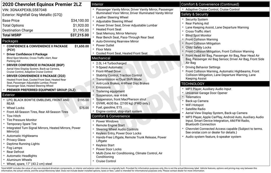 Used 2020 Chevrolet Equinox Premier FWD image 4