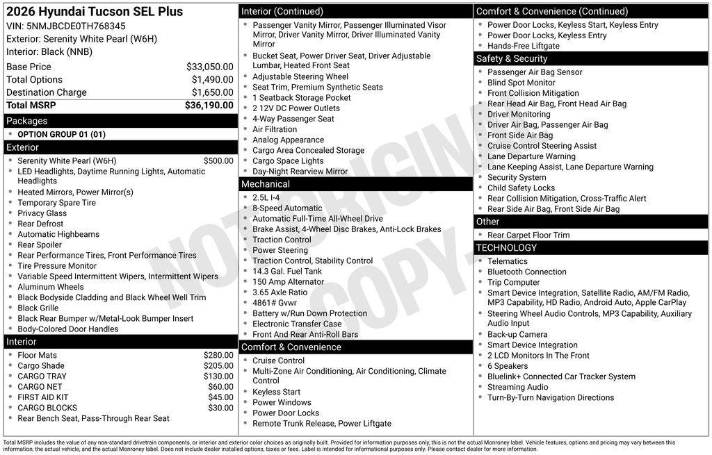 New 2026 Hyundai Tucson SEL Plus AWD/4WD image 17