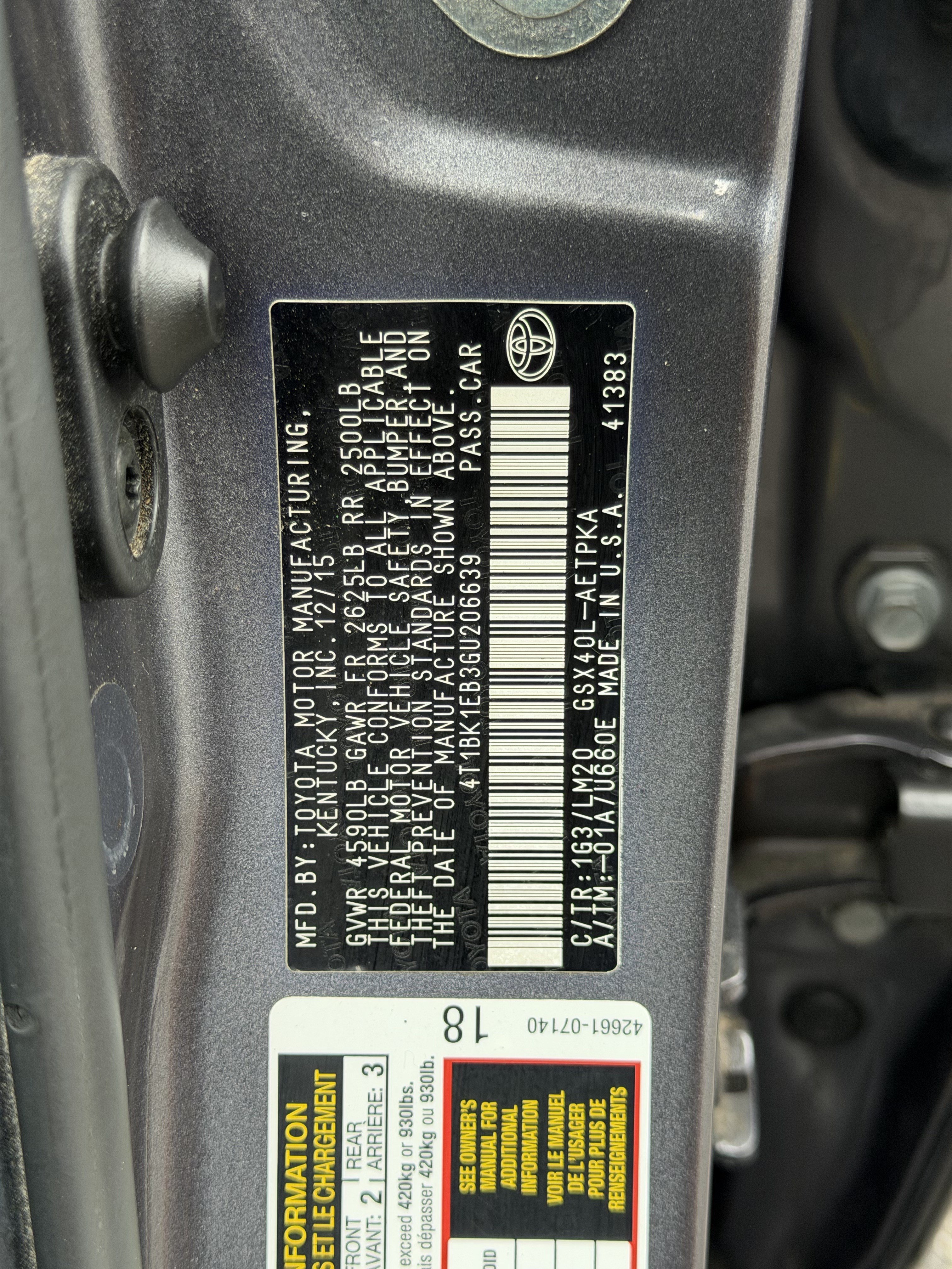 Used 2016 Toyota Avalon Limited w/ Toyota Safety Sense Package FWD image 36