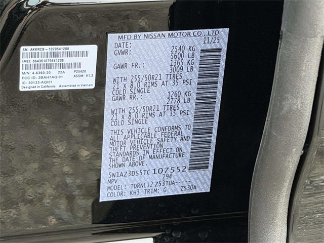 New 2026 Nissan Murano Platinum w/ Cargo Package image 25