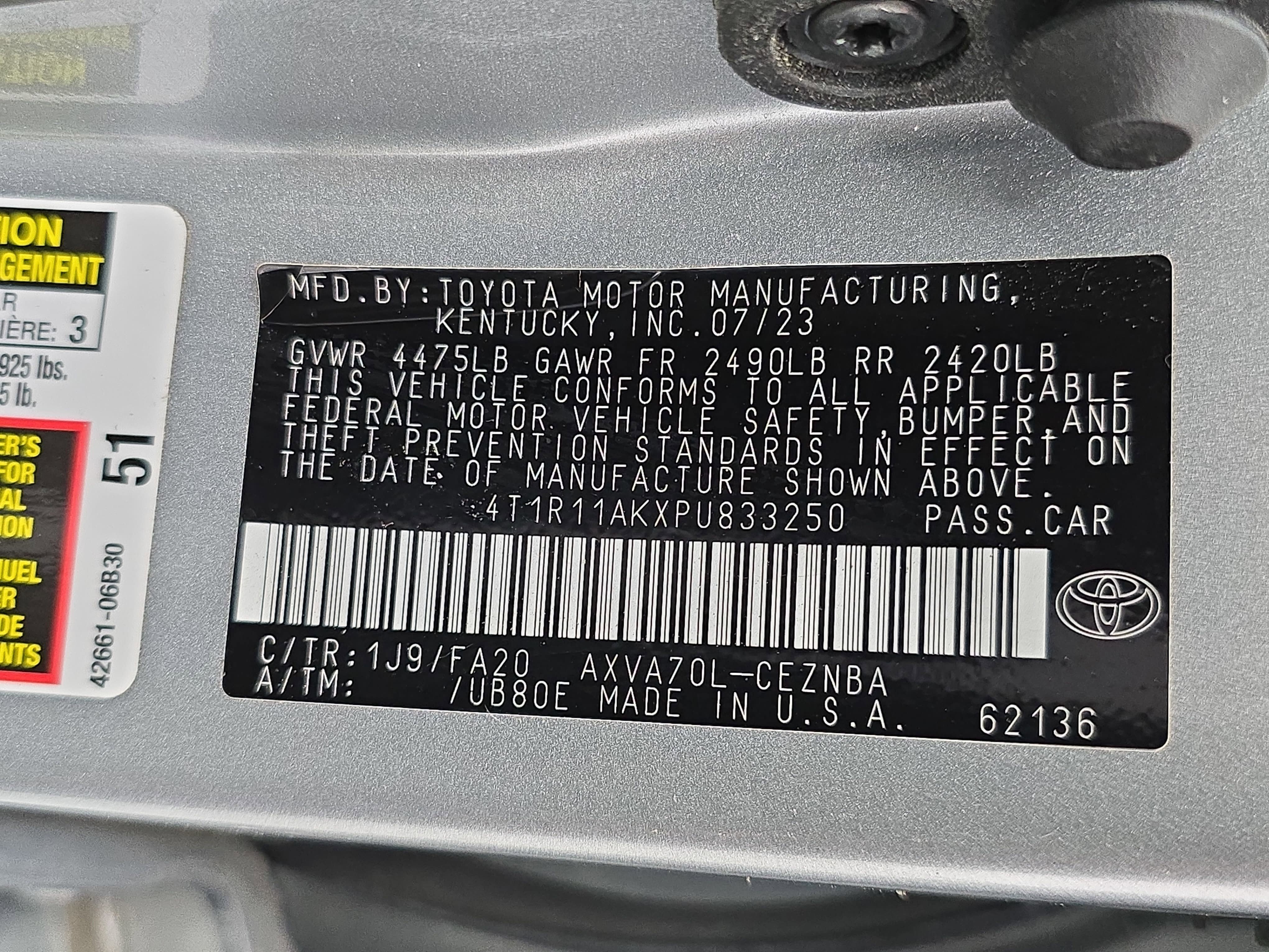 Used 2023 Toyota Camry LE w/ Convenience Package FWD image 33