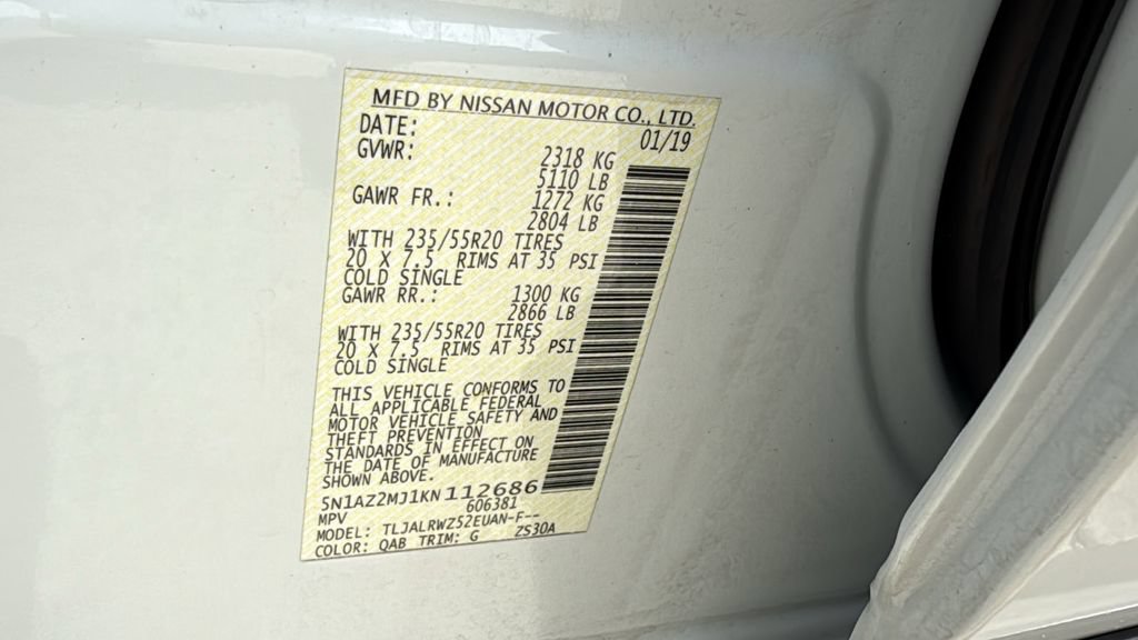 Used 2019 Nissan Murano SL w/ SL Technology Package FWD image 43