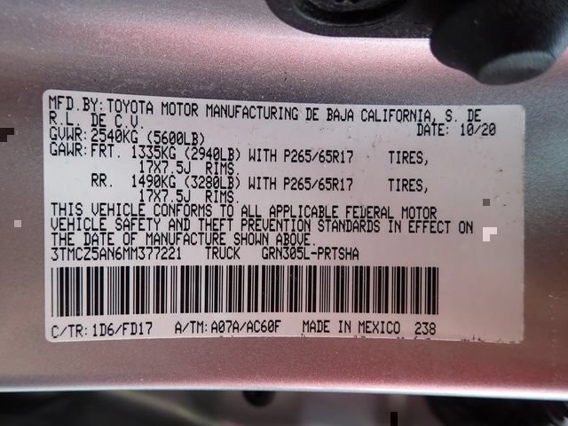 Used 2021 Toyota Tacoma TRD Sport AWD/4WD image 19