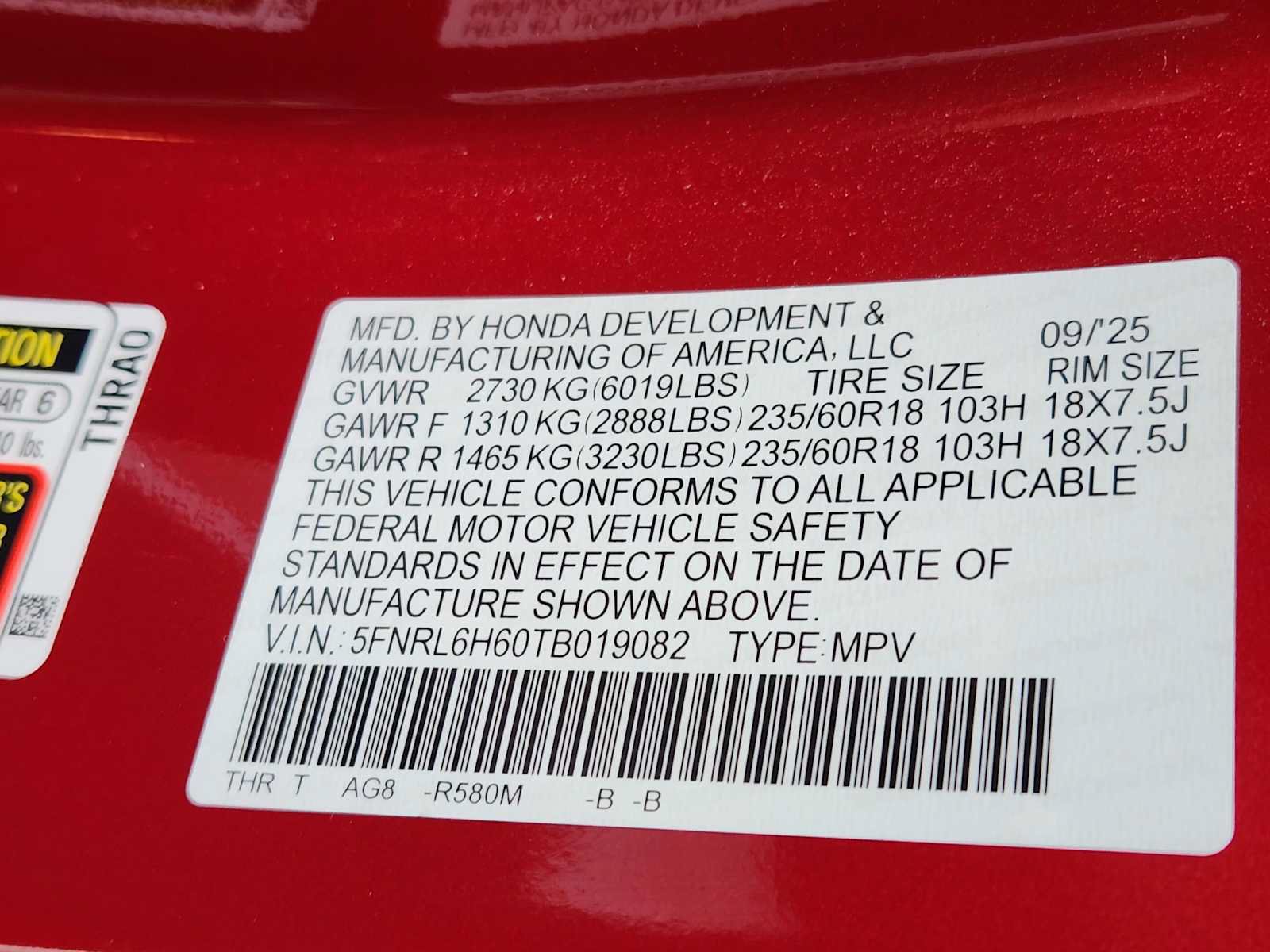 Certified 2026 Honda Odyssey EX-L image 34