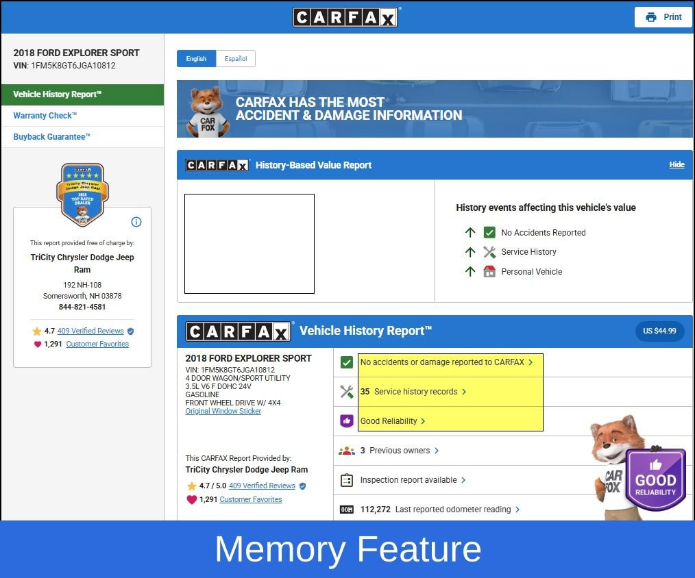 Used 2018 Ford Explorer Sport w/ Equipment Group 401A image 13