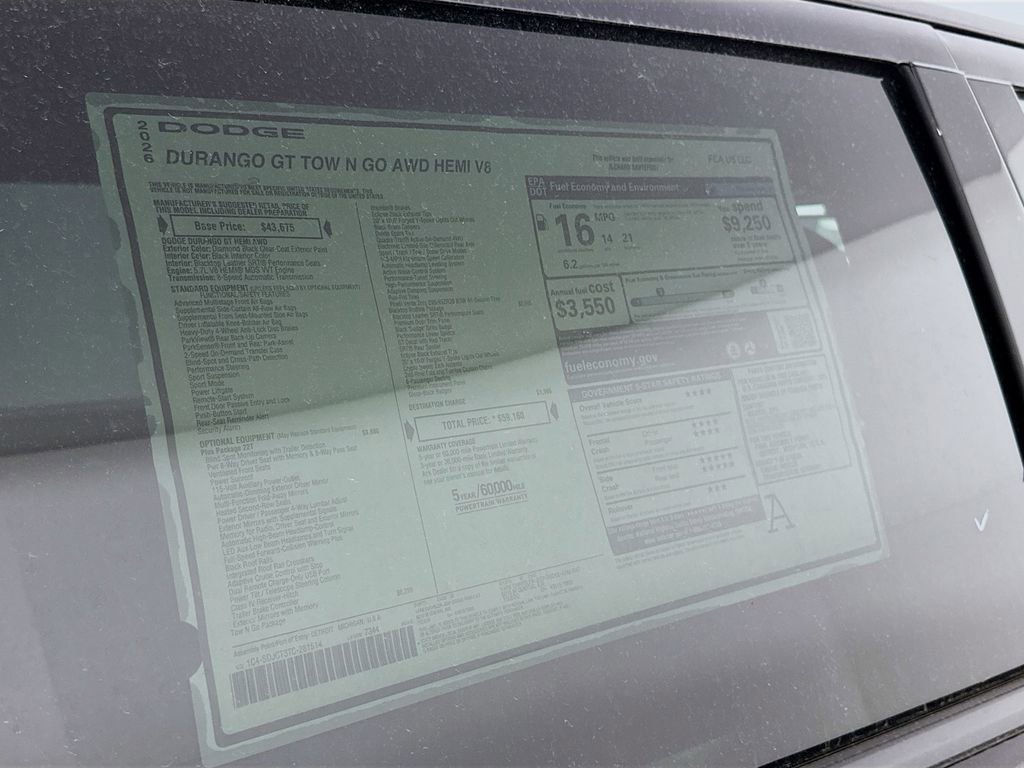 New 2026 Dodge Durango GT w/ Tow 'N Go Package AWD/4WD image 13