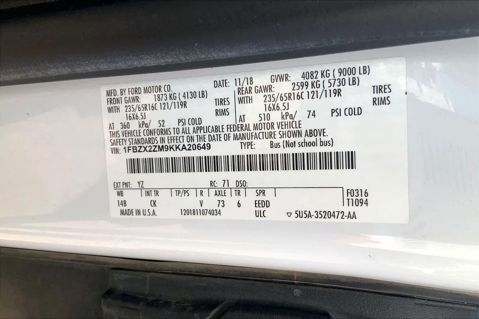 Used 2019 Ford Transit 350 XLT RWD image 29
