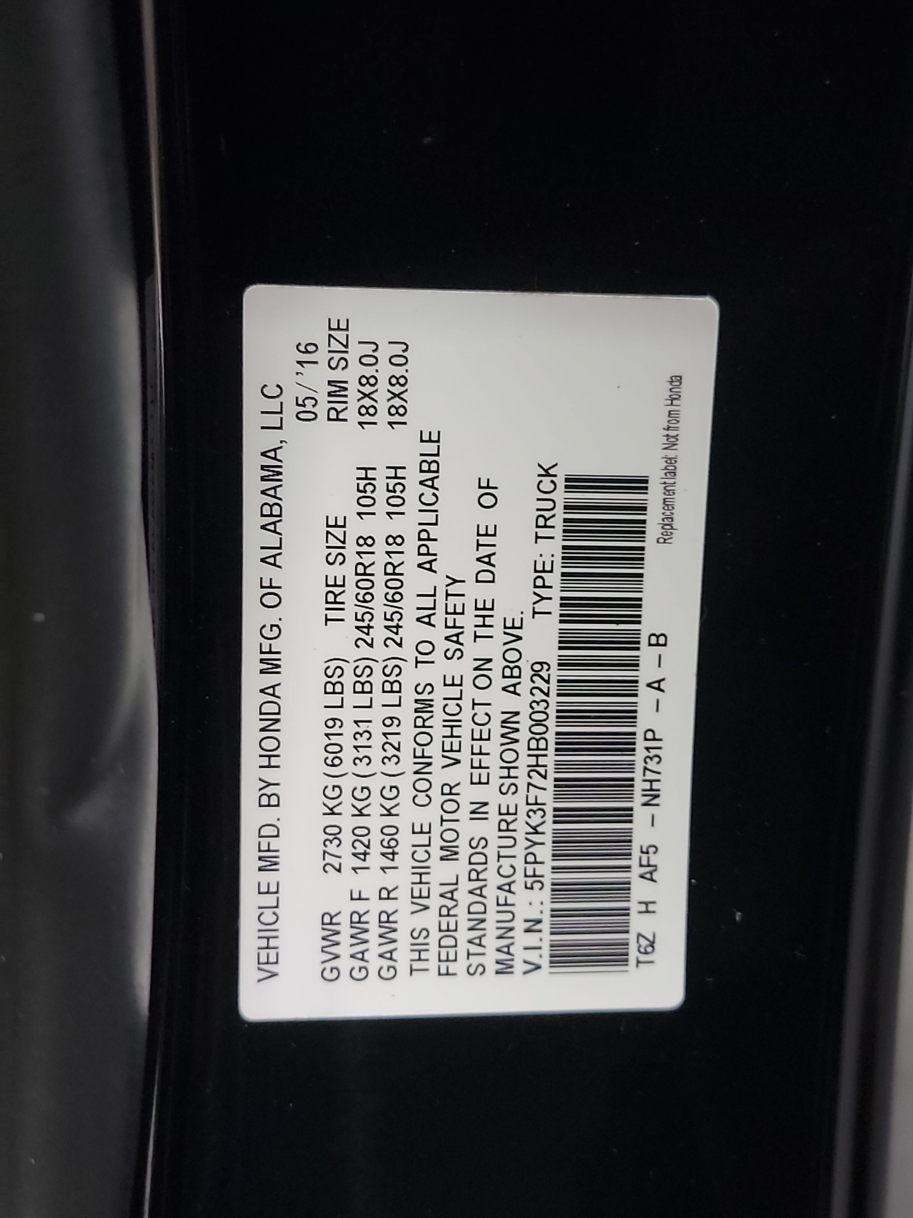 Used 2017 Honda Ridgeline RTL-E image 33