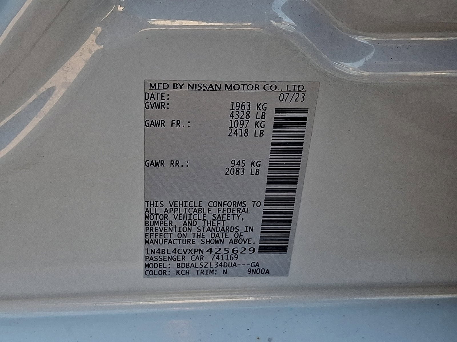 Certified 2023 Nissan Altima 2.5 SR FWD image 26
