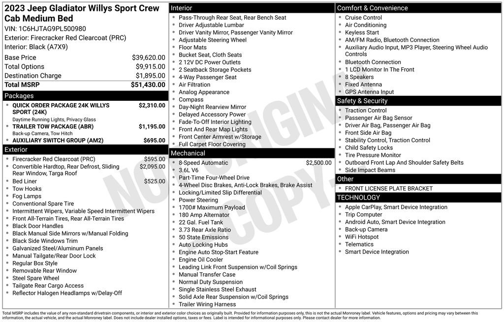 Used 2023 Jeep Gladiator Sport image 37