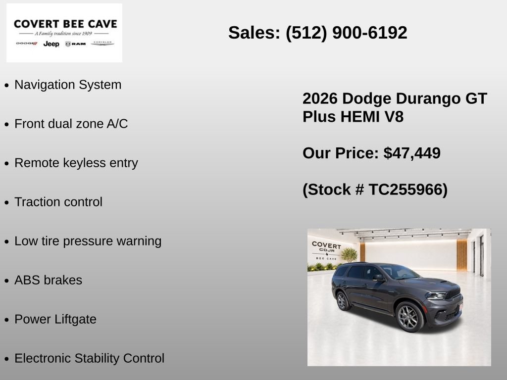 New 2026 Dodge Durango GT AWD/4WD image 7