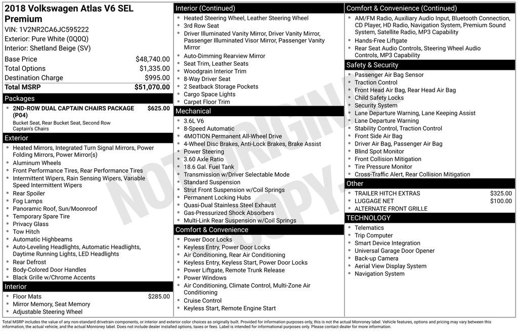 Used 2018 Volkswagen Atlas SEL Premium image 3