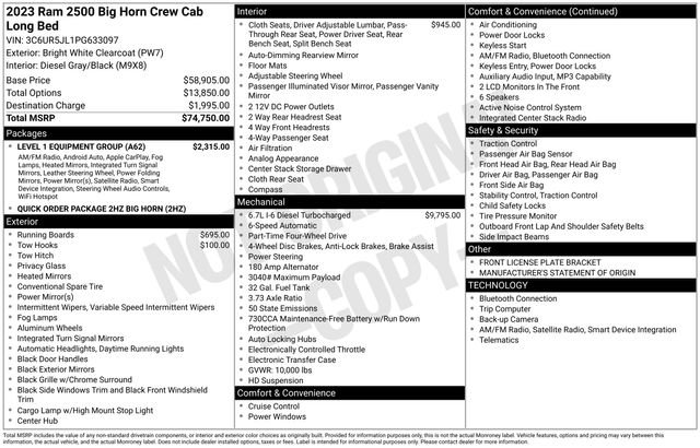 Used 2023 RAM 2500 Big Horn w/ Level 1 Equipment Group image 7