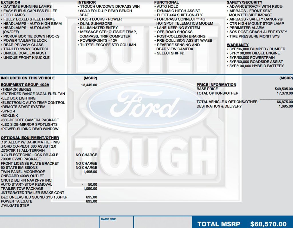 Certified 2021 Ford F150 Tremor w/ Equipment Group 402A High AWD/4WD image 2