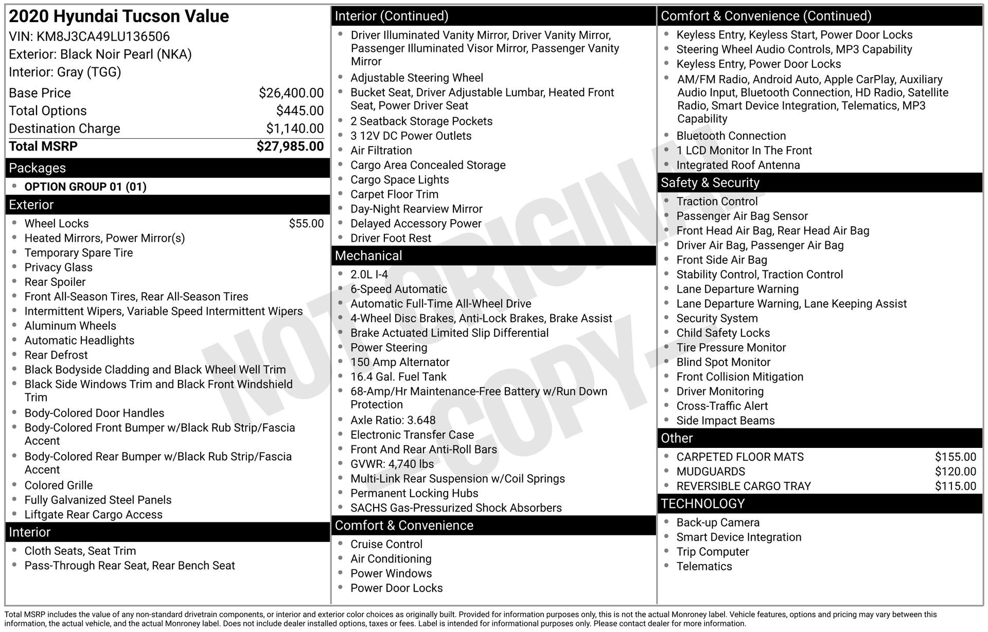 Used 2020 Hyundai Tucson Value AWD/4WD image 3