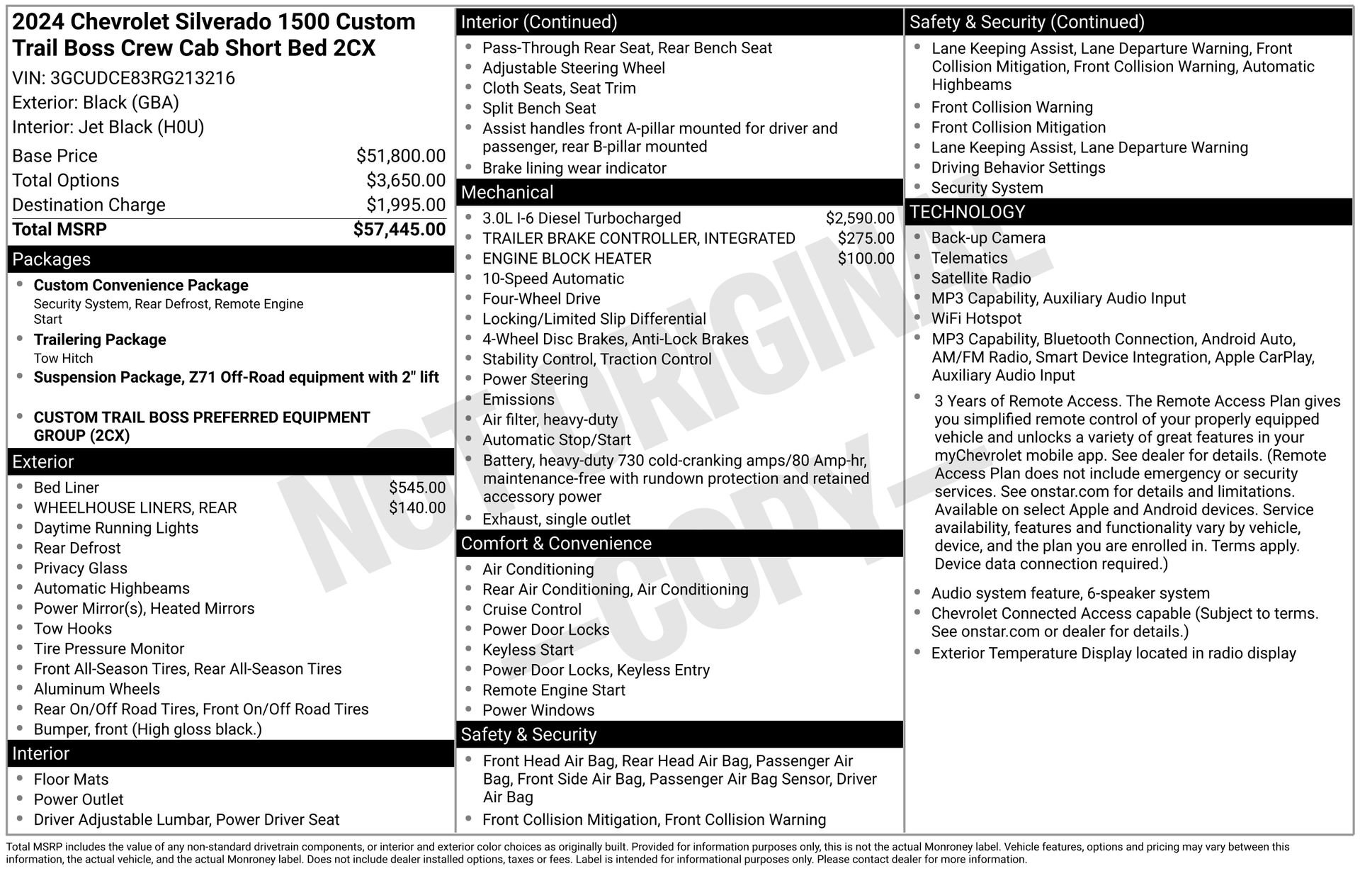 Used 2024 Chevrolet Silverado 1500 Custom Trail Boss AWD/4WD image 3