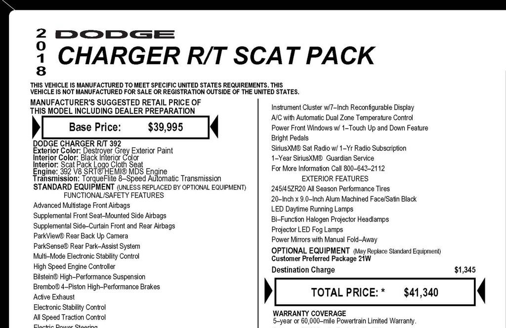 Used 2018 Dodge Charger R/T Scat Pack RWD image 3