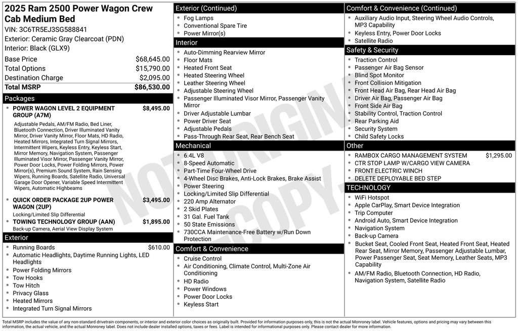 New 2025 RAM 2500 Power Wagon AWD/4WD image 5