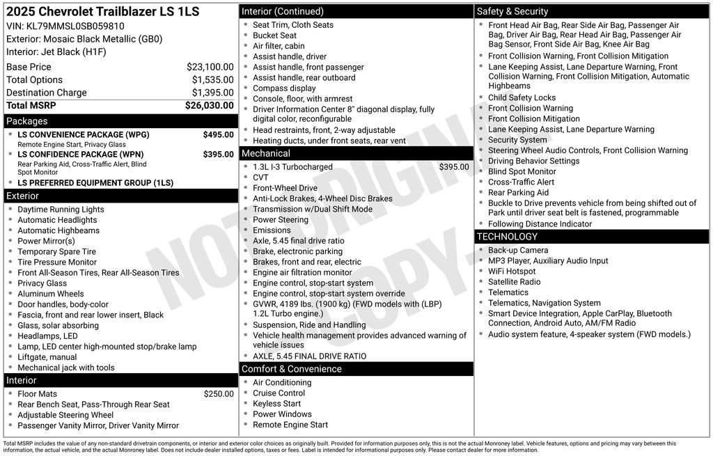 Used 2025 Chevrolet TrailBlazer LS w/ LS Convenience Package FWD image 4