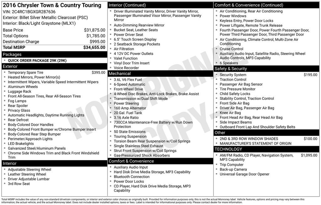 Used 2016 Chrysler Town & Country Touring image 18