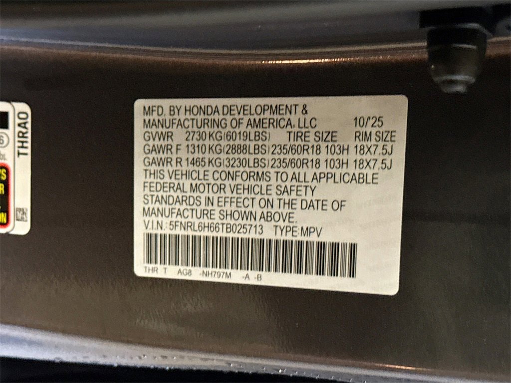 New 2026 Honda Odyssey EX-L image 35