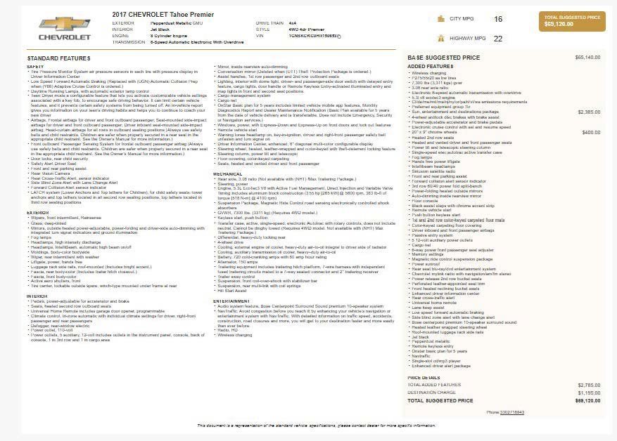 Used 2017 Chevrolet Tahoe Premier image 4