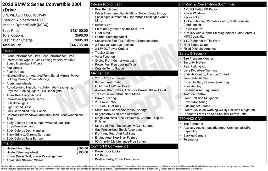 Used 2020 BMW 230i xDrive Convertible image 24