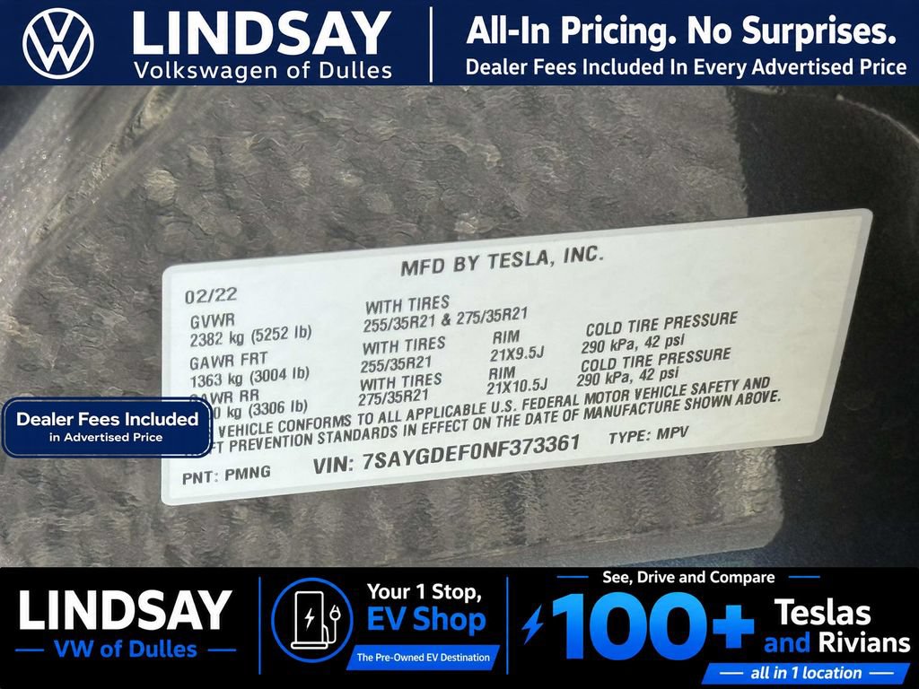 Used 2022 Tesla Model Y Performance AWD/4WD image 35