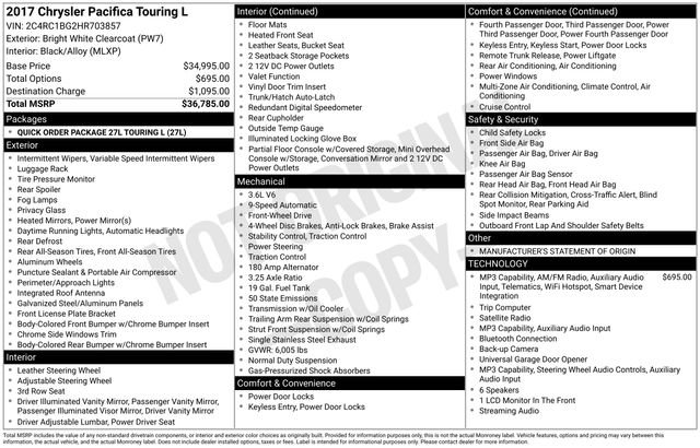Used 2017 Chrysler Pacifica Touring-L FWD image 20