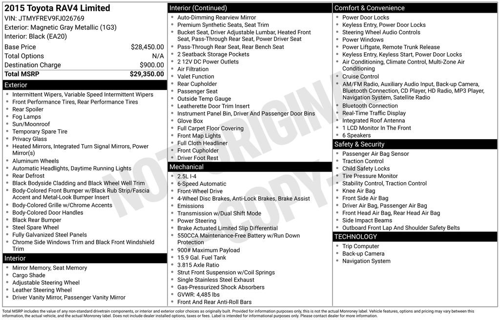 Used 2015 Toyota RAV4 Limited image 26