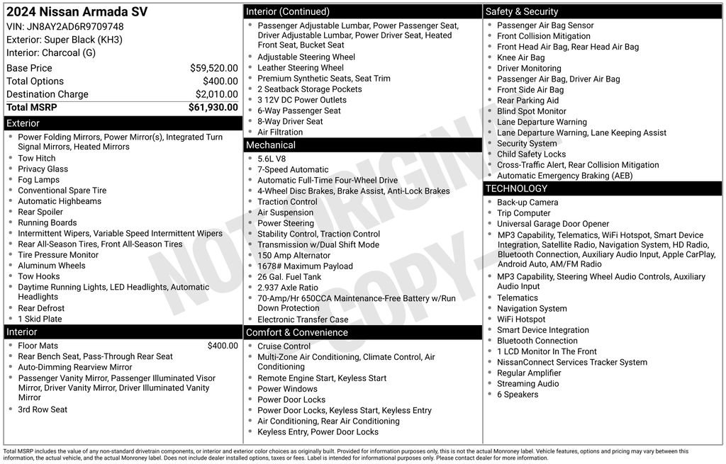 Used 2024 Nissan Armada SV image 52